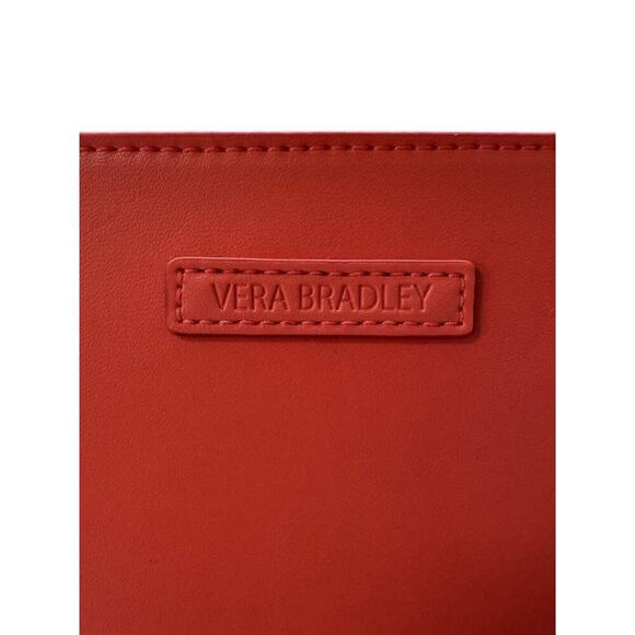 Vera Bradley VEGAN Leather Orange/Coral Satchel Exterior Pocket & FREE GIFT 🎁 - Picture 2 of 12